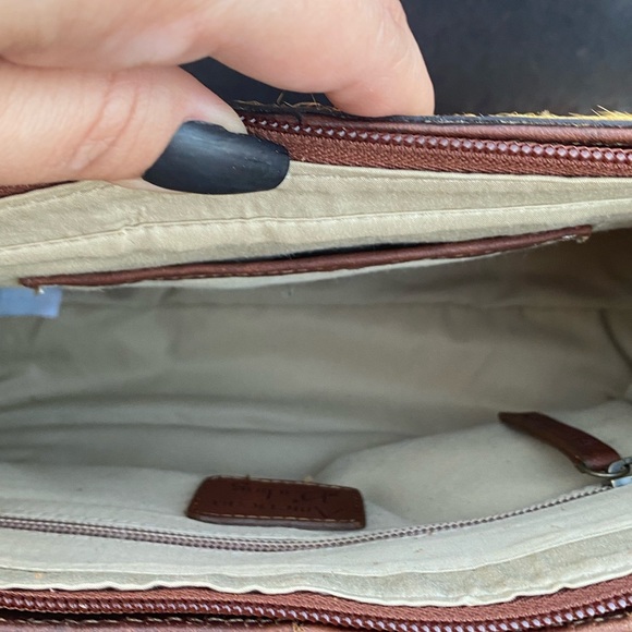 Leopard Hair on Cowhide Concho Purse - Picture 5 of 5